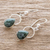 Jade dangle earrings, 'Maya Ascension' - Hand Crafted Jade earrings (image 2b) thumbail