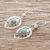 Jade dangle earrings, 'Leaf Center' - Leaf-Shaped Green Jade Earrings (image 2b) thumbail