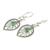 Jade dangle earrings, 'Leaf Center' - Leaf-Shaped Green Jade Earrings (image 2c) thumbail