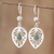 Jade dangle earrings, 'Leaf Tear' - Handmade Jade Leaf Earrings (image 2) thumbail