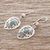 Jade dangle earrings, 'Leaf Tear' - Handmade Jade Leaf Earrings (image 2b) thumbail