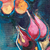 'Beneath the Water' - Original Signed Costa Rican Fine Art Flower Painting (image 2b) thumbail
