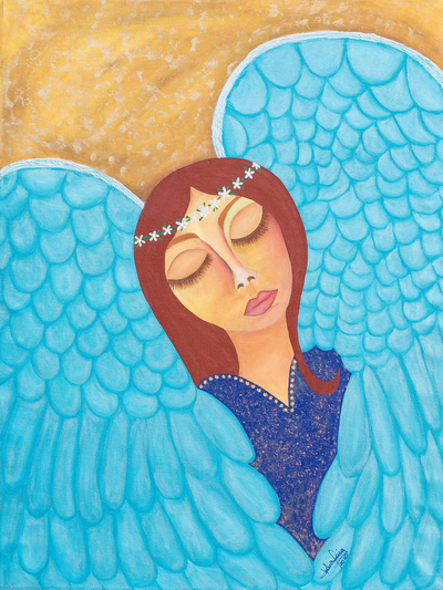 'When I Wake Up' - Original Angel Painting on Canvas