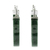 Jade hoop earrings, 'Synchronicity in Dark Green' - Handmade Jade Hoop Earrings thumbail