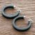 Jade hoop earrings, 'Synchronicity in Dark Green' - Handmade Jade Hoop Earrings (image 2b) thumbail