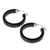 Jade hoop earrings, 'Synchronicity in Black' - Artisan Black Jade Hoop Earrings (image 2c) thumbail