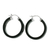 Jade hoop earrings, 'Synchronicity in Black' - Artisan Black Jade Hoop Earrings (image 2d) thumbail