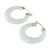 Gold and jade hoop earrings, 'Moonlight Clarity' - Guatemalan White Jade and 10k Gold Hoop Earrings (image 2d) thumbail