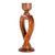 Wood candleholder, 'centreed Heart' - Cedar Wood Heart Shaped Candleholder