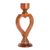 Wood candleholder, 'Centered Heart' - Cedar Wood Heart Shaped Candleholder (image 2c) thumbail