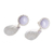 Jade dangle earrings, 'Lilac Maya Textures' - Lilac Jade and Silver Dangle Earrings from Guatemala