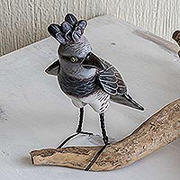 Ceramic figurine, 'Harpy Eagle' - Ceramic Harpy Eagle Bird For Outdoor Use From Guatemala
