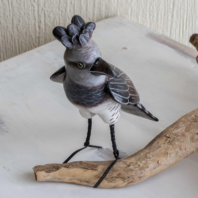 Keramikfigur - Keramischer Harpyie-Adlervogel für den Außenbereich aus Guatemala