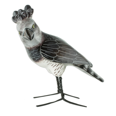 Ceramic Harpy Eagle Bird For Outdoor Use From Guatemala