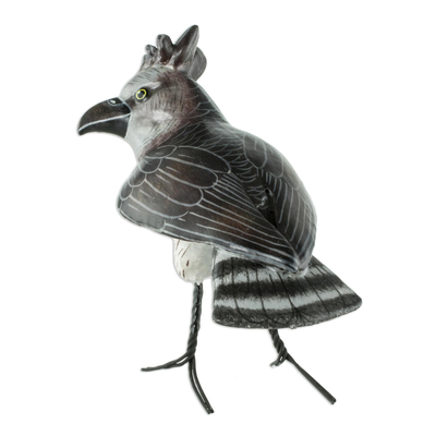 Ceramic figurine, 'Harpy Eagle' - Ceramic Harpy Eagle Bird For Outdoor Use From Guatemala