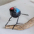 Ceramic sculpture, 'Long-tailed Manakin' - Colorful Hand Painted Bird Sculpture (image 2) thumbail