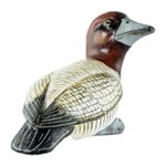 Ceramic figurine, 'Canvasback Duck' - Guatemala Handcrafted Ceramic Canvasback Duck Figurine