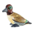 Ceramic sculpture, 'Green-Winged Teal' - Hand-painted Ceramic Duck Patio Sculpture From Guatemala
