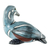 estatuilla de cerámica - Figura de pato arlequín de cerámica artesanal de Guatemala