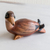 Keramikfigur - Handgefertigte amerikanische schwarze Entenfigur aus Guatemala aus Keramik