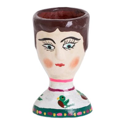 Mini-Keramik-Pflanzgefäß „Alma“ – einzigartiger handbemalter Blumentopf