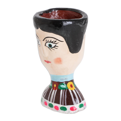 Pequeña jardinera de cerámica, 'Valeria' - Jardinera de cerámica hecha a mano para suculentas