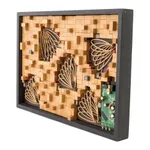 Mixed media wood collage, 'Transhumanism' - Abstract Mixed Media Wood Wall Art Collage from Guatemala