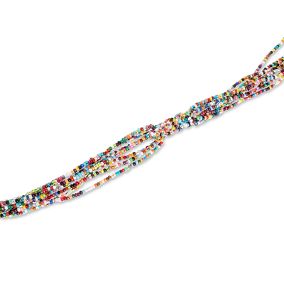 Perlenkette - Handgefertigte mehrfarbige Perlenkette aus Guatemala