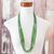 Glass beaded torsade necklace, 'Sirena' - Green Glass Beaded Long Rope Necklace from Guatemala (image 2j) thumbail