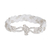 Beaded wristband bracelet, 'Braided White' - Braided White and Clear Bead Bracelet (image 2b) thumbail