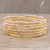 Beaded wrap bracelet, 'Golden Trail' - Golden Glass Beaded Wrap Bracelet (image 2) thumbail