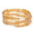 Beaded wrap bracelet, 'Golden Trail' - Golden Glass Beaded Wrap Bracelet (image 2b) thumbail
