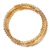 Beaded wrap bracelet, 'Golden Trail' - Golden Glass Beaded Wrap Bracelet