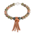 Unakite and jade beaded bracelet, 'Mayan Visions' - Unakite And Green Jade Beaded Bracelet From Mexico