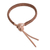 Leather macrame bracelet, 'Survivor' - 2-Tone Brown Leather Macrame Bracelet from Guatemala (image 2b) thumbail