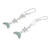 Jade dangle earrings, 'Starry Nights in Green' - Green Jade Star and Moon Dangle Earrings from Guatemala