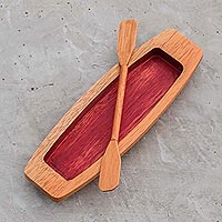 Dugout Canoe in Red
