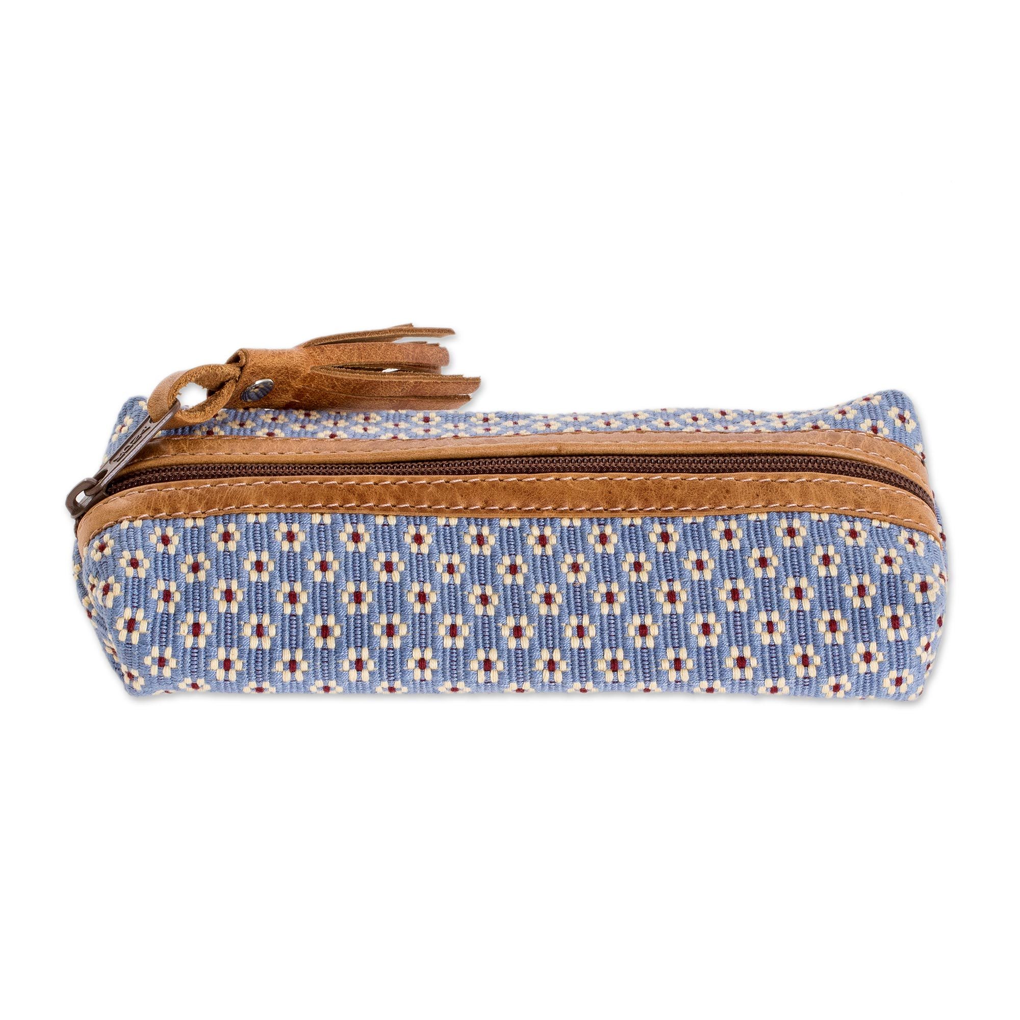Blue Floral Pencil Case Blue Ditsy NOVICA