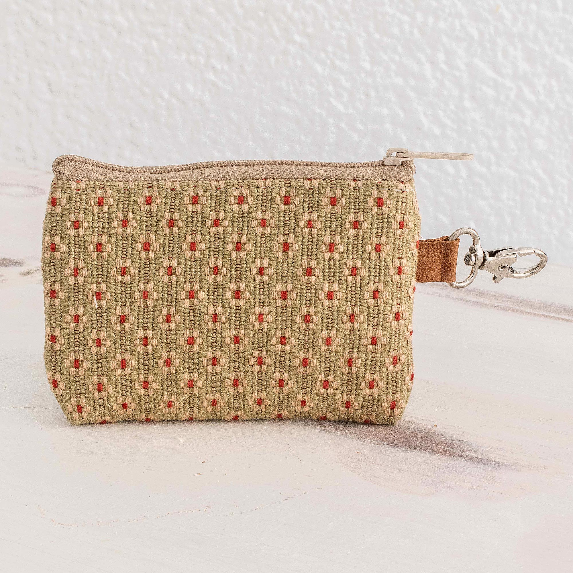 Strawberry Fabric Coin Purse in Blue | 144collection