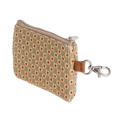 Cotton coin purse, 'Spring Ditsy' - Flowered Cotton Coin Purse