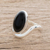 Jade cocktail ring, 'Connection to the Earth' - Oval Black Jade Cocktail Ring from Guatemala (image 2b) thumbail
