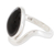 Jade cocktail ring, 'Connection to the Earth' - Oval Black Jade Cocktail Ring from Guatemala (image 2c) thumbail