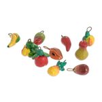 Terracotta mini ornaments, 'Tropical Flavors' (Set of 30) - Mini Tropical Fruit Ornaments (Set of 30) from Guatemala