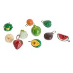 Terracotta mini ornaments, 'Tropical Flavors' (Set of 30) - Mini Tropical Fruit Ornaments (Set of 30) from Guatemala