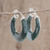 Jade hoop earrings, 'Woodland Spirit' - Green Jade and Sterling Silver Hoop Earrings from Guatemala (image 2) thumbail