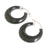 Jade hoop earrings, 'Woodland Spirit' - Green Jade and Sterling Silver Hoop Earrings from Guatemala (image 2c) thumbail
