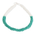 Glass beaded torsade necklace, 'Caribbean Siren' - Turquoise Glass Bead Rope Necklace from Guatemala thumbail