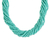 Glass beaded torsade necklace, 'Caribbean Siren' - Turquoise Glass Bead Rope Necklace from Guatemala (image 2b) thumbail
