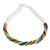 Glass beaded torsade necklace, 'Multicolor Harmony' - Colorful Glass Beaded Torsade Necklace from Guatemala thumbail