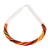 Glass beaded torsade necklace, 'Fire Harmony' - Earthy Hues Glass Beaded Torsade Necklace from Guatemala thumbail